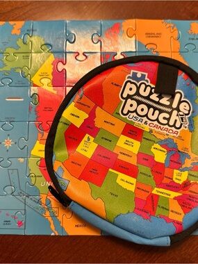 Puzzle Pouch USA & Canada Travel Puzzle Case - Multicolor